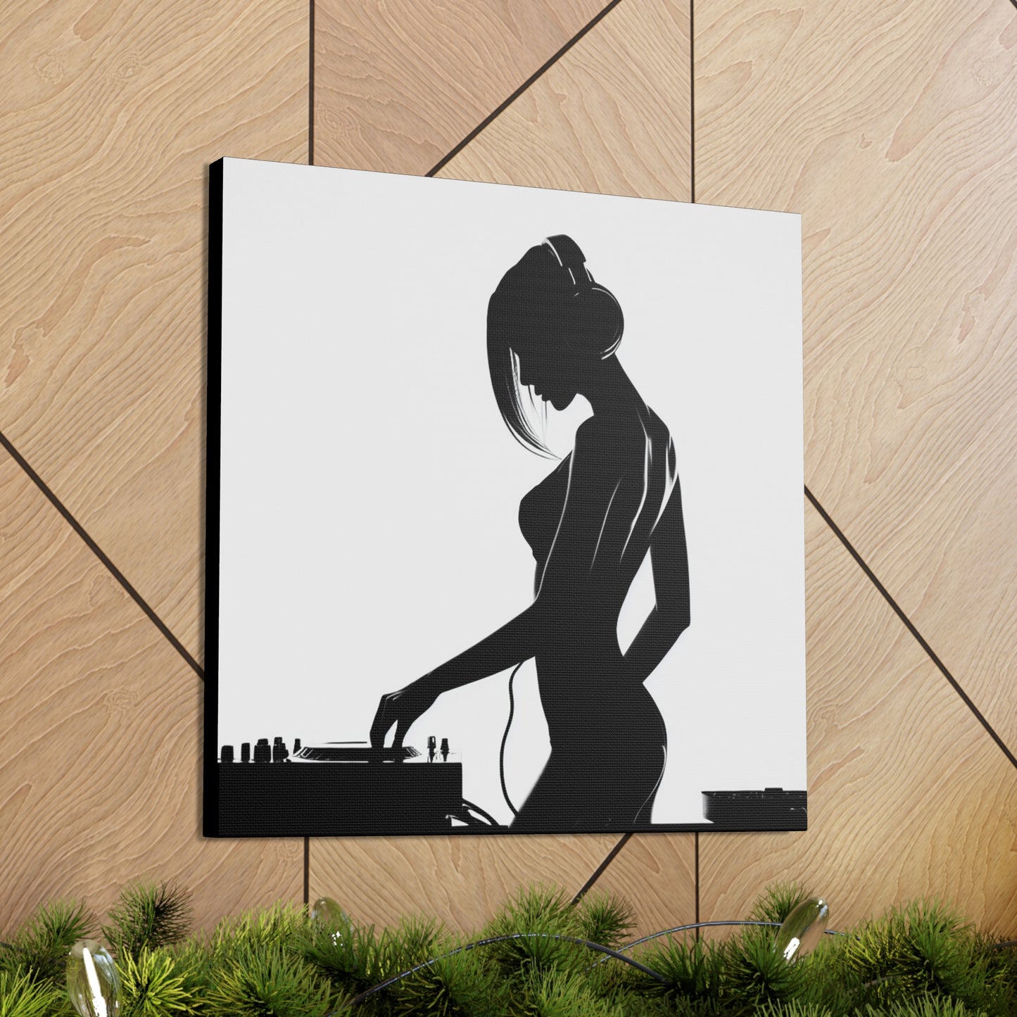 Smoov DJ Girl Canvas Wall Art