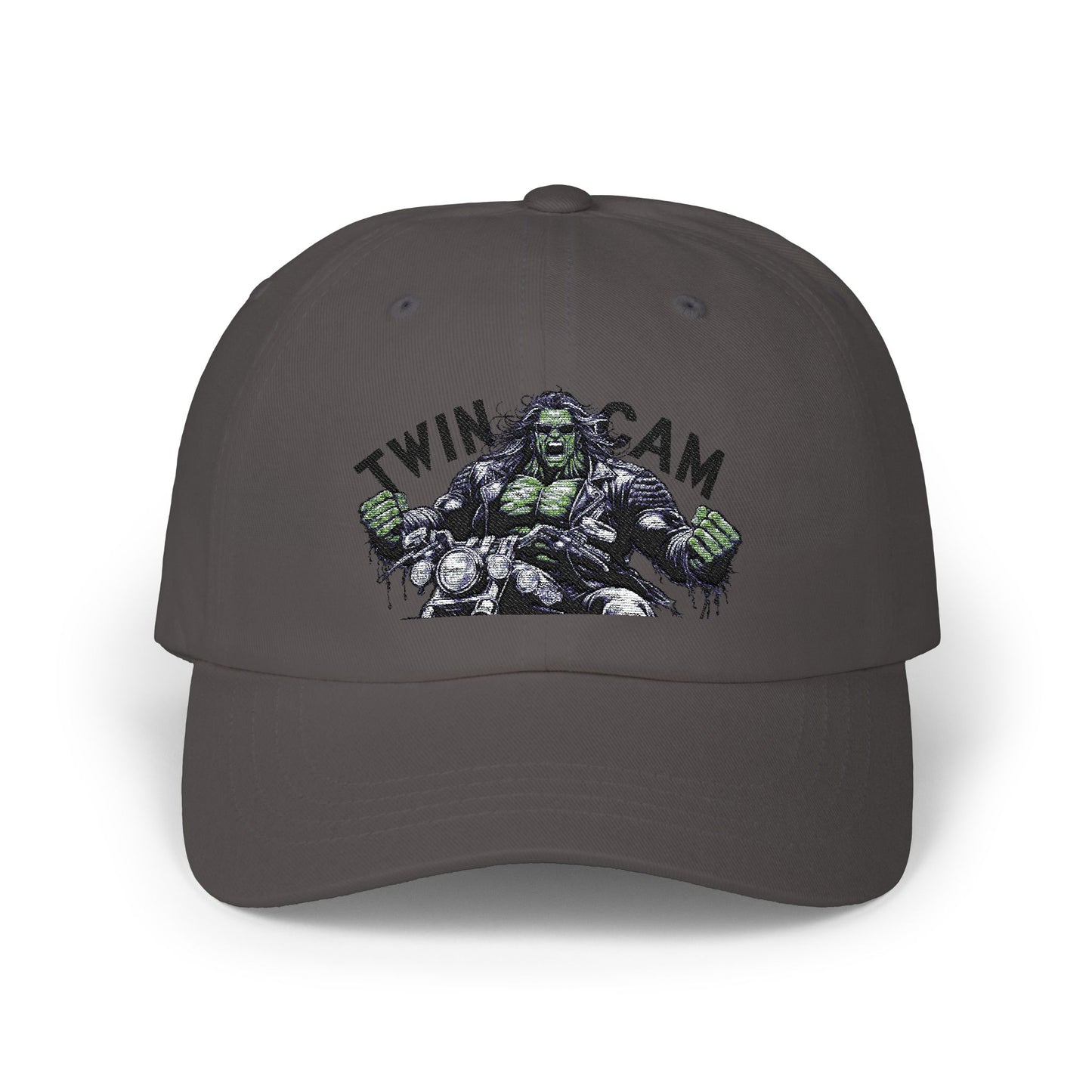 Twin Cam Classic Dad Cap - Stylish White Cap for Motorcycle Enthusiasts