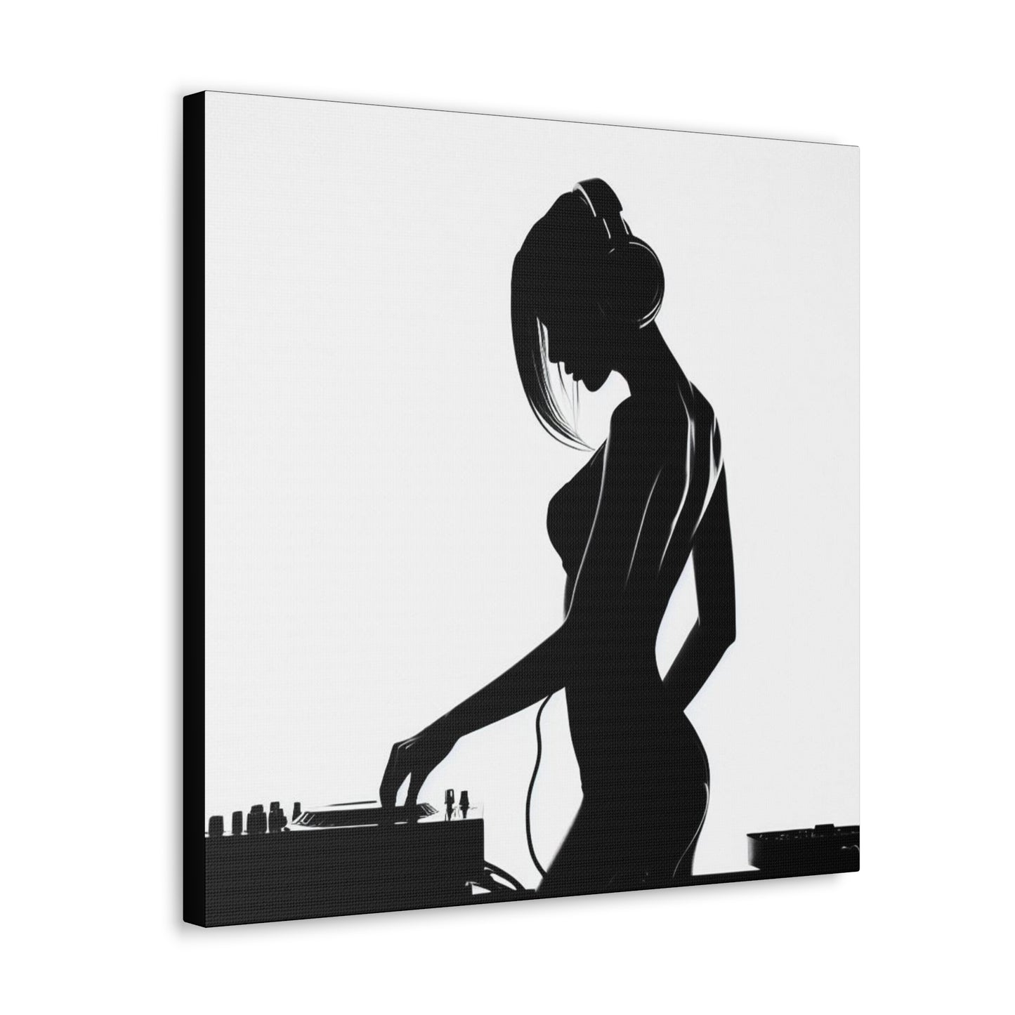 Smoov DJ Girl Canvas Wall Art