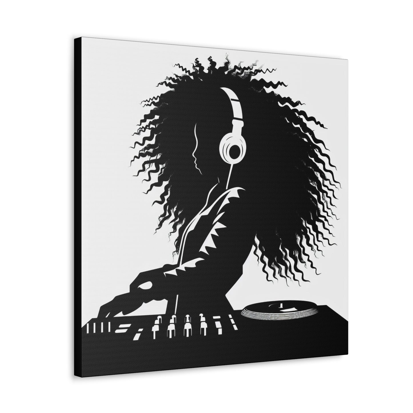Smoov DJ Girl Canvas Wall Art