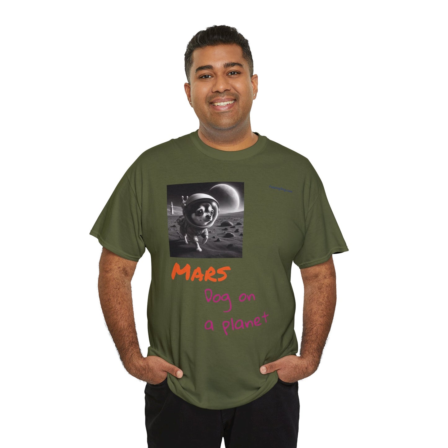 Dog on a Planet Unisex Heavy Cotton Tee