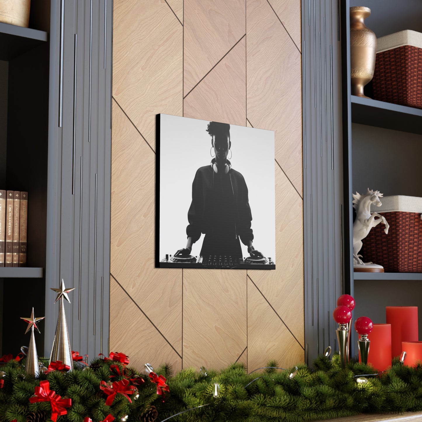 Smoov DJ Girl Canvas Wall Art