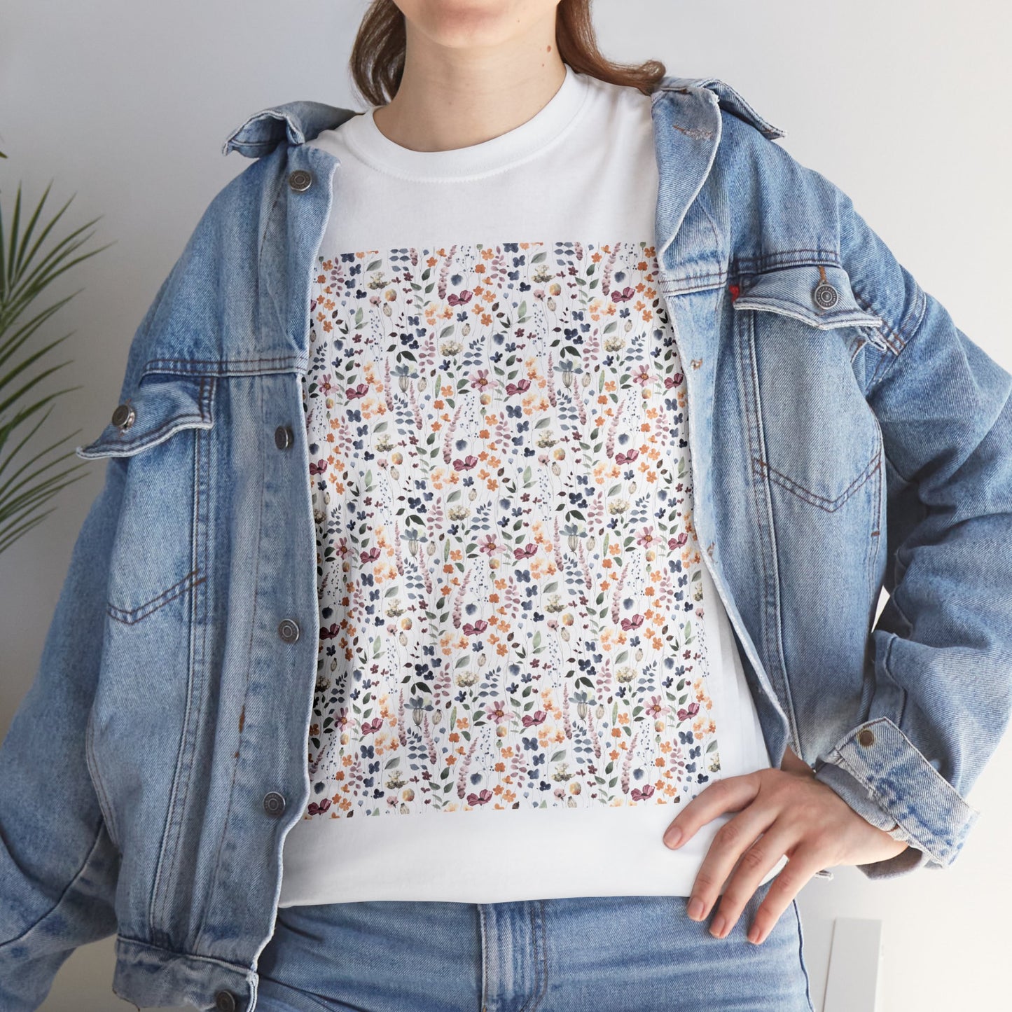Flowers Unisex Heavy Cotton Tee