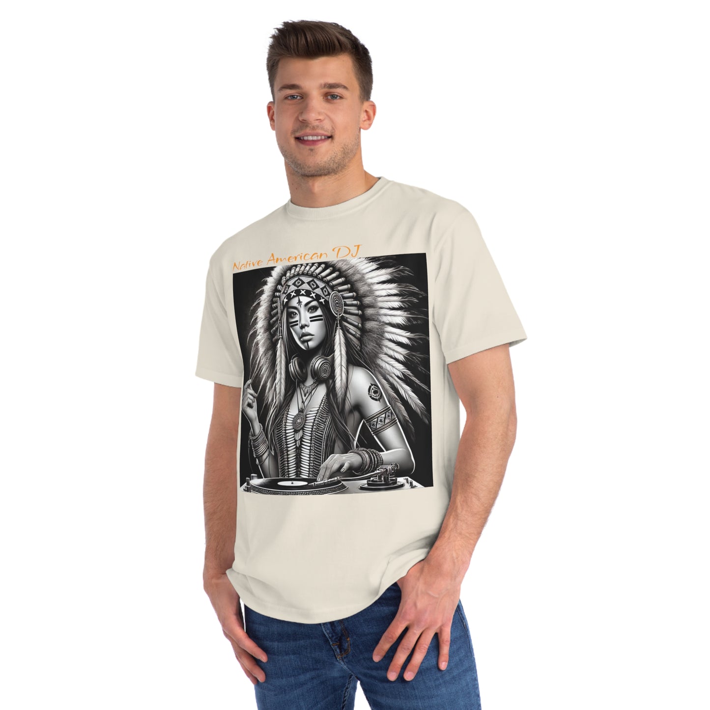 Native American DJ - Artistic Native Design, Music Lover's Tee