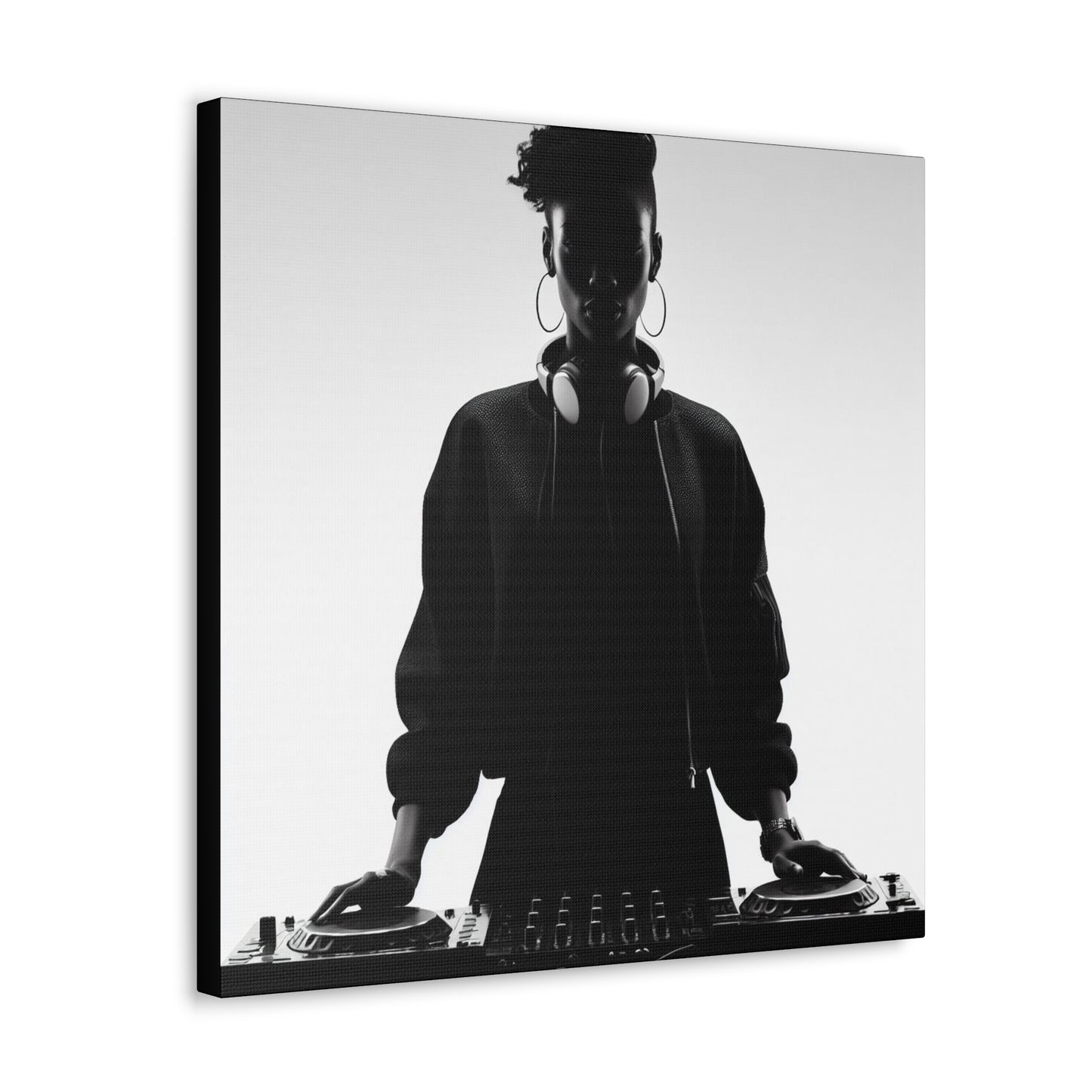 Smoov DJ Girl Canvas Wall Art
