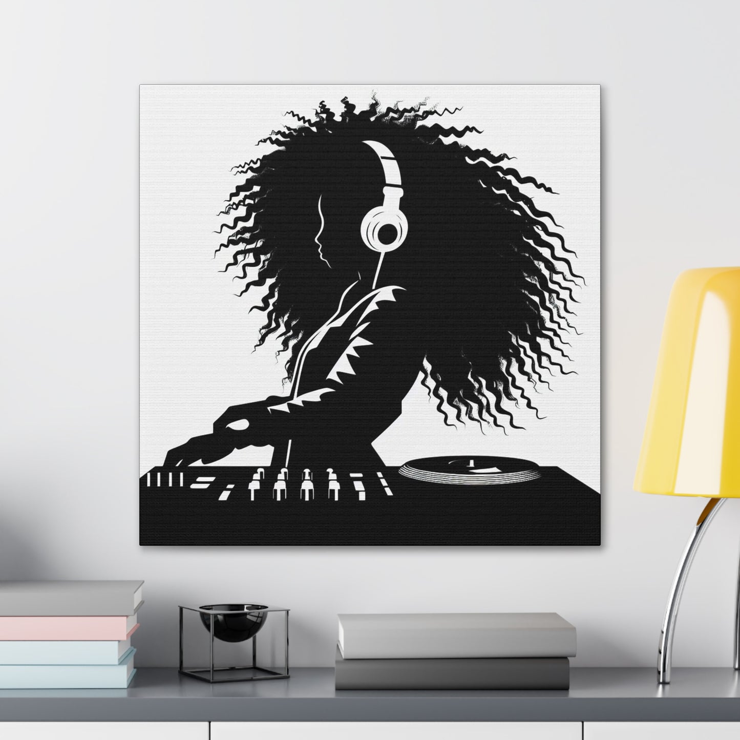 Smoov DJ Girl Canvas Wall Art