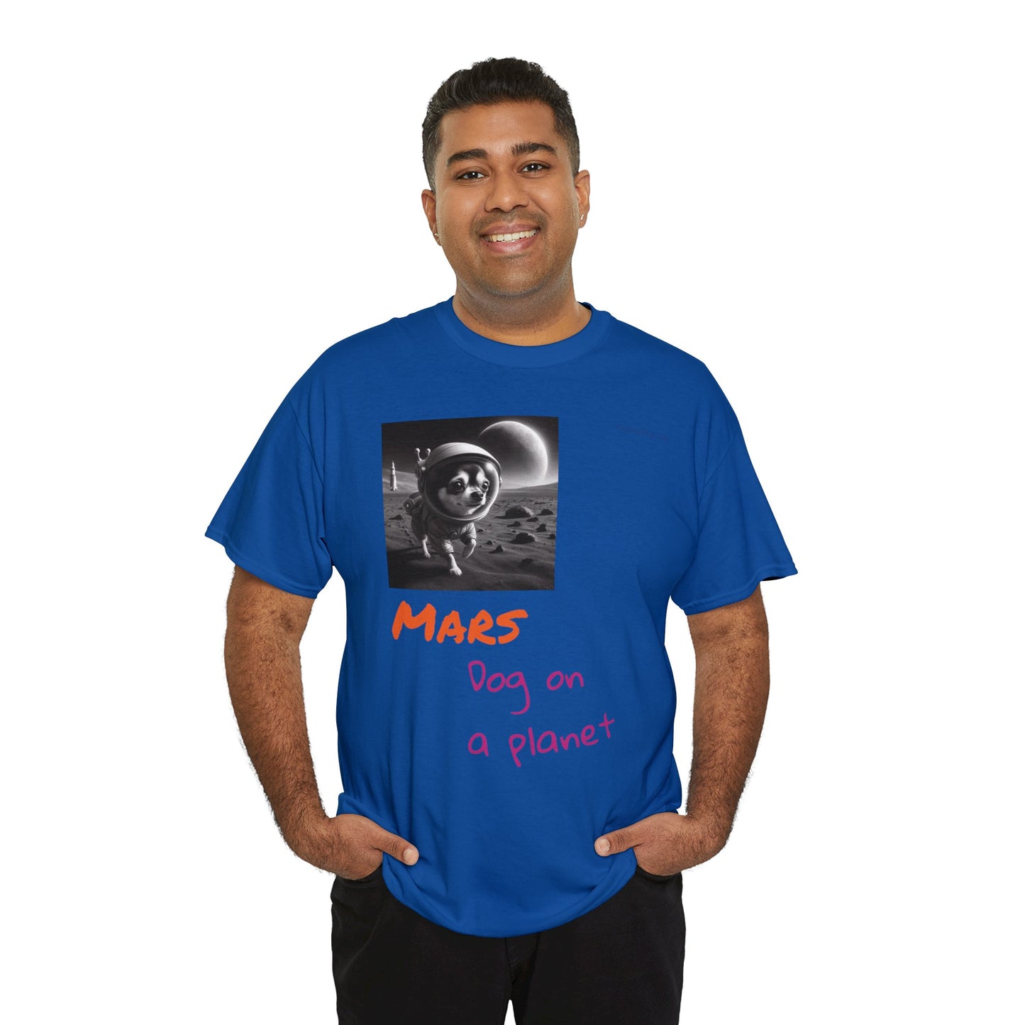 Dog on a Planet Unisex Heavy Cotton Tee