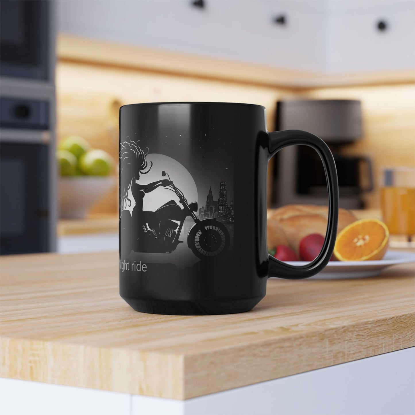 Girl Night ride Motorcycle 15oz Coffee Mug