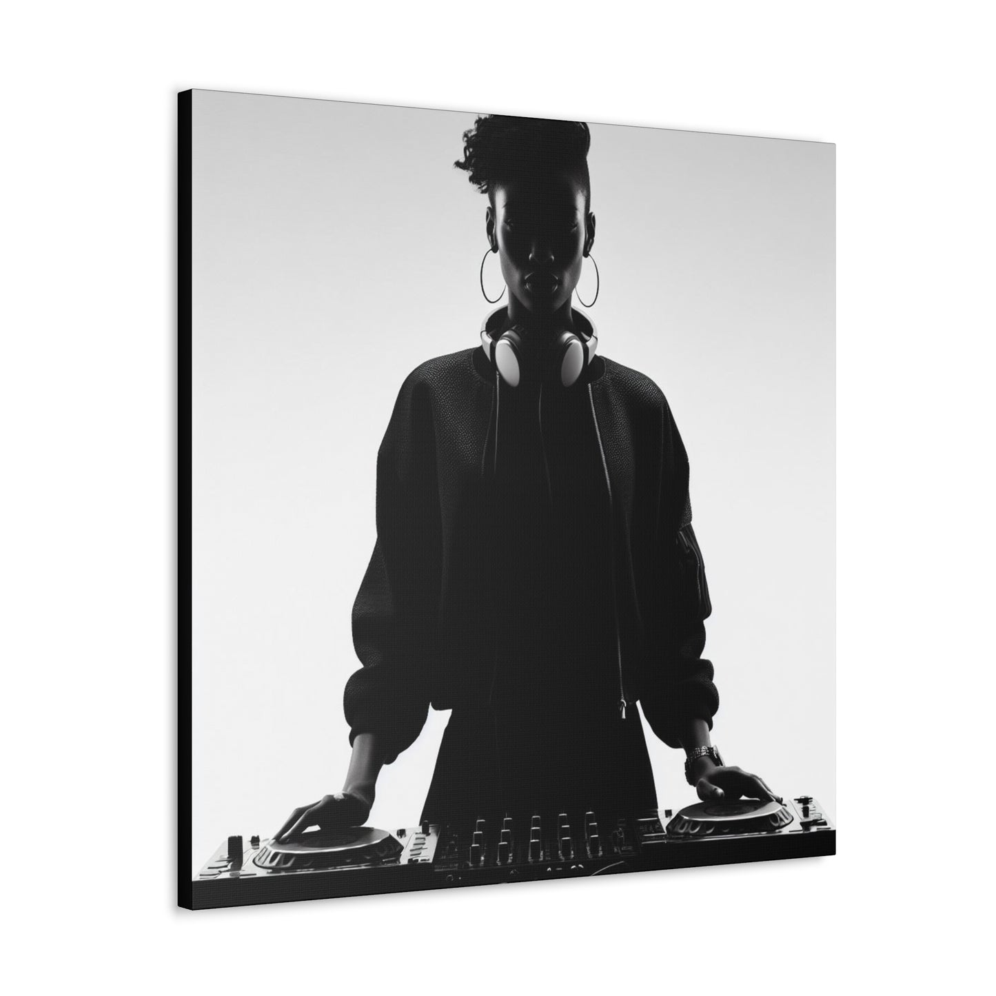 Smoov DJ Girl Canvas Wall Art