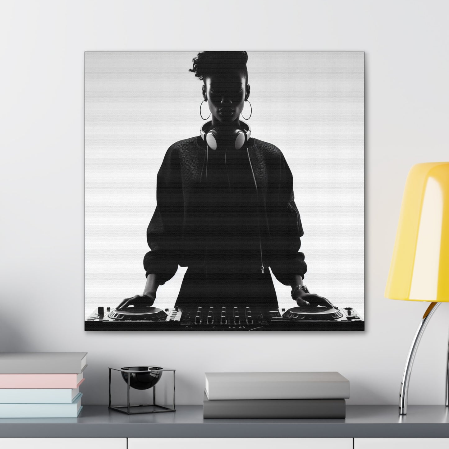 Smoov DJ Girl Canvas Wall Art
