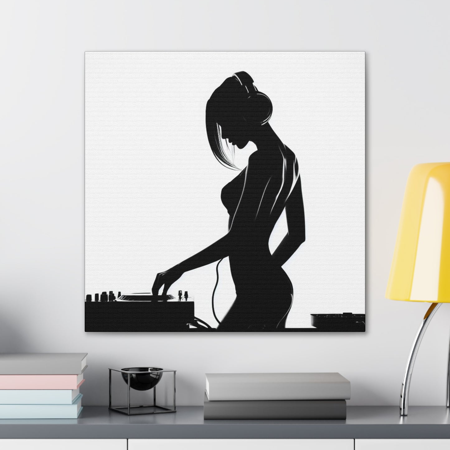 Smoov DJ Girl Canvas Wall Art