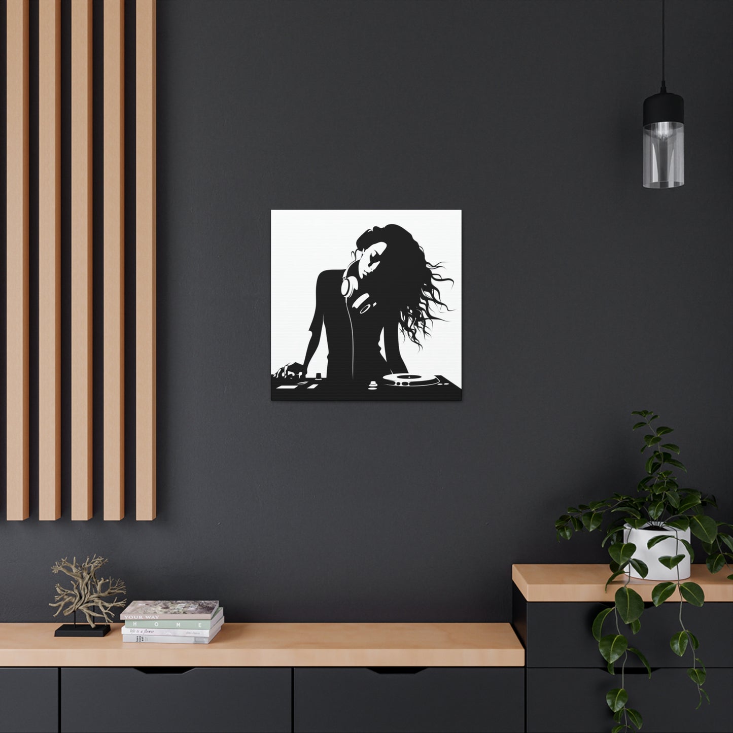 Smoov DJ Girl Canvas Wall Art