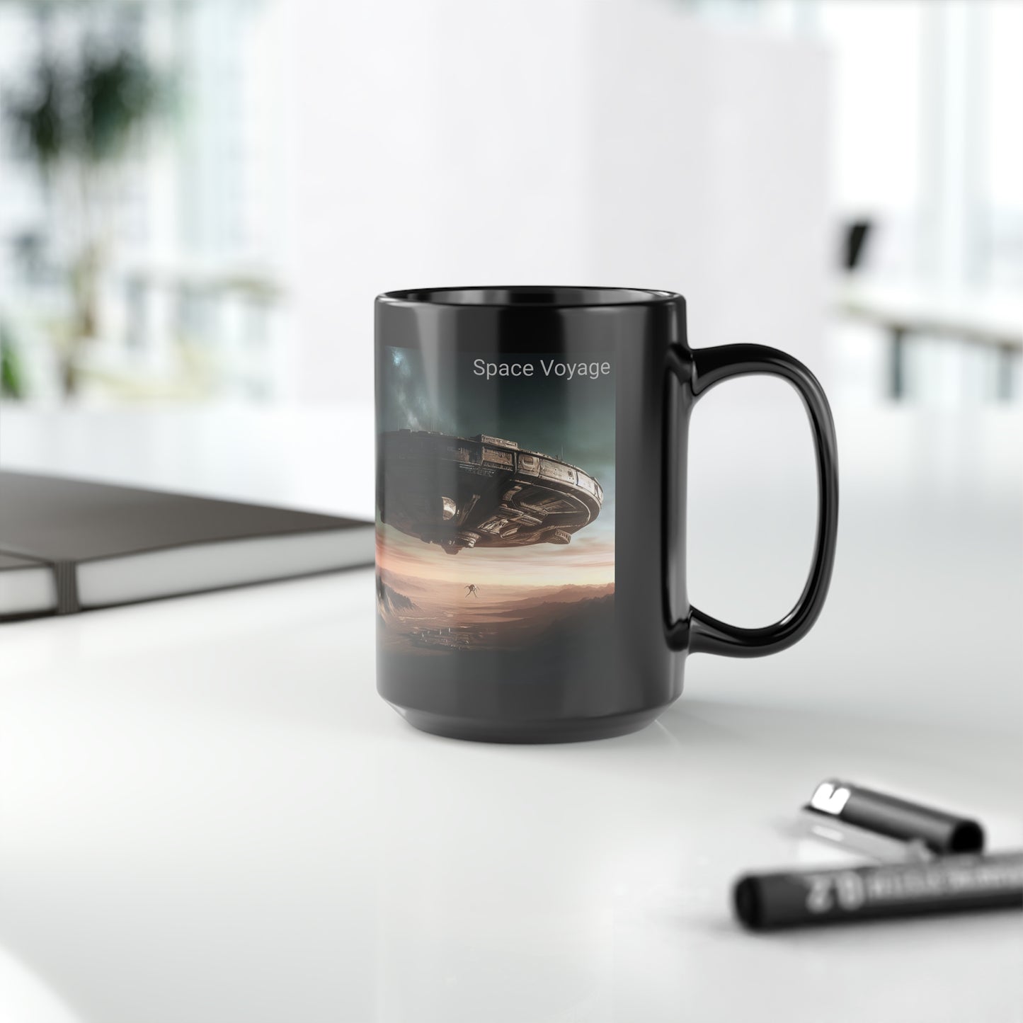 Space Voyage Coffee Mug Alien Spacecraft Outer Space Travel coffee mug