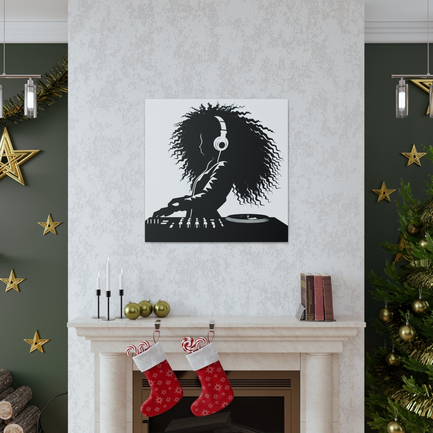 Smoov DJ Girl Canvas Wall Art