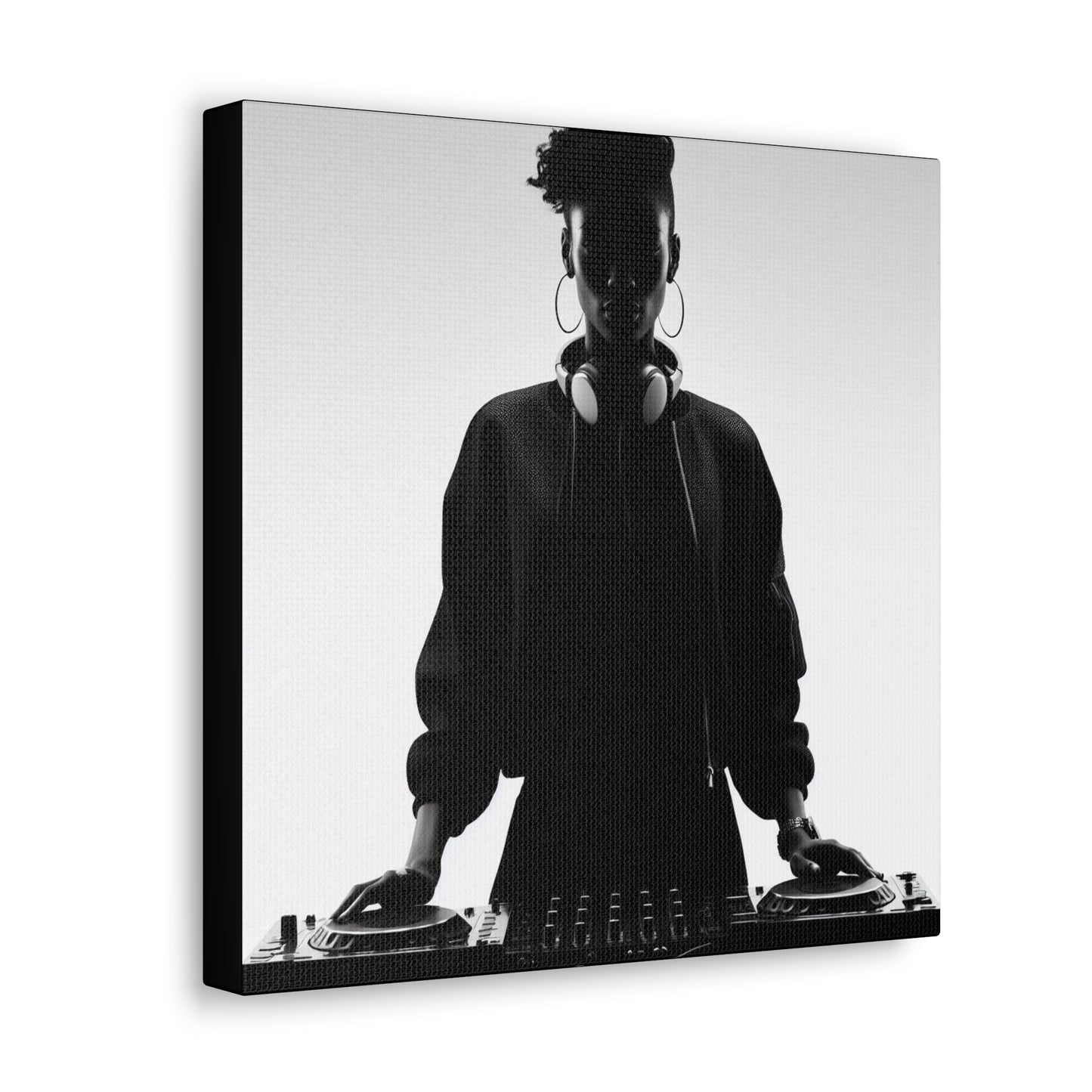 Smoov DJ Girl Canvas Wall Art