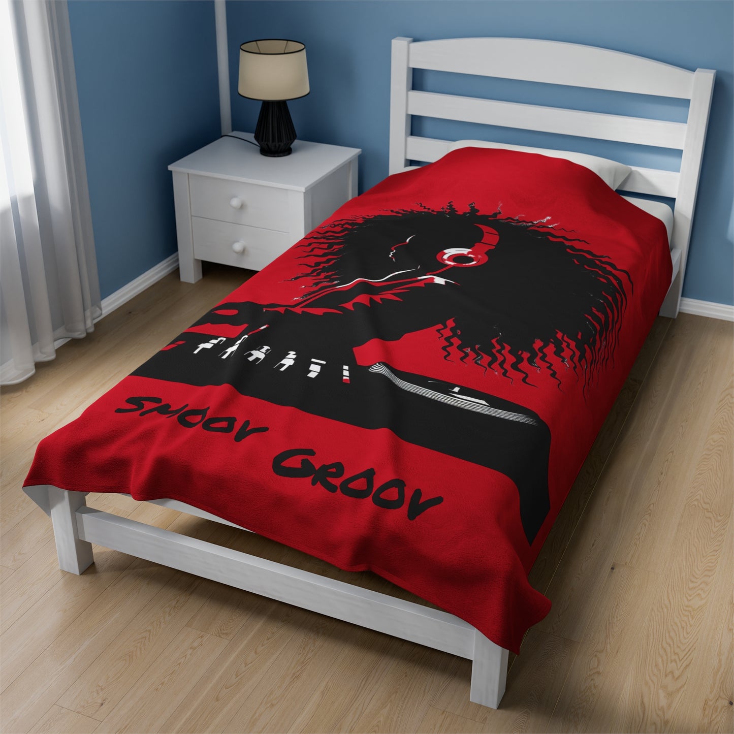 Smoov Red Velveteen Plush Blanket