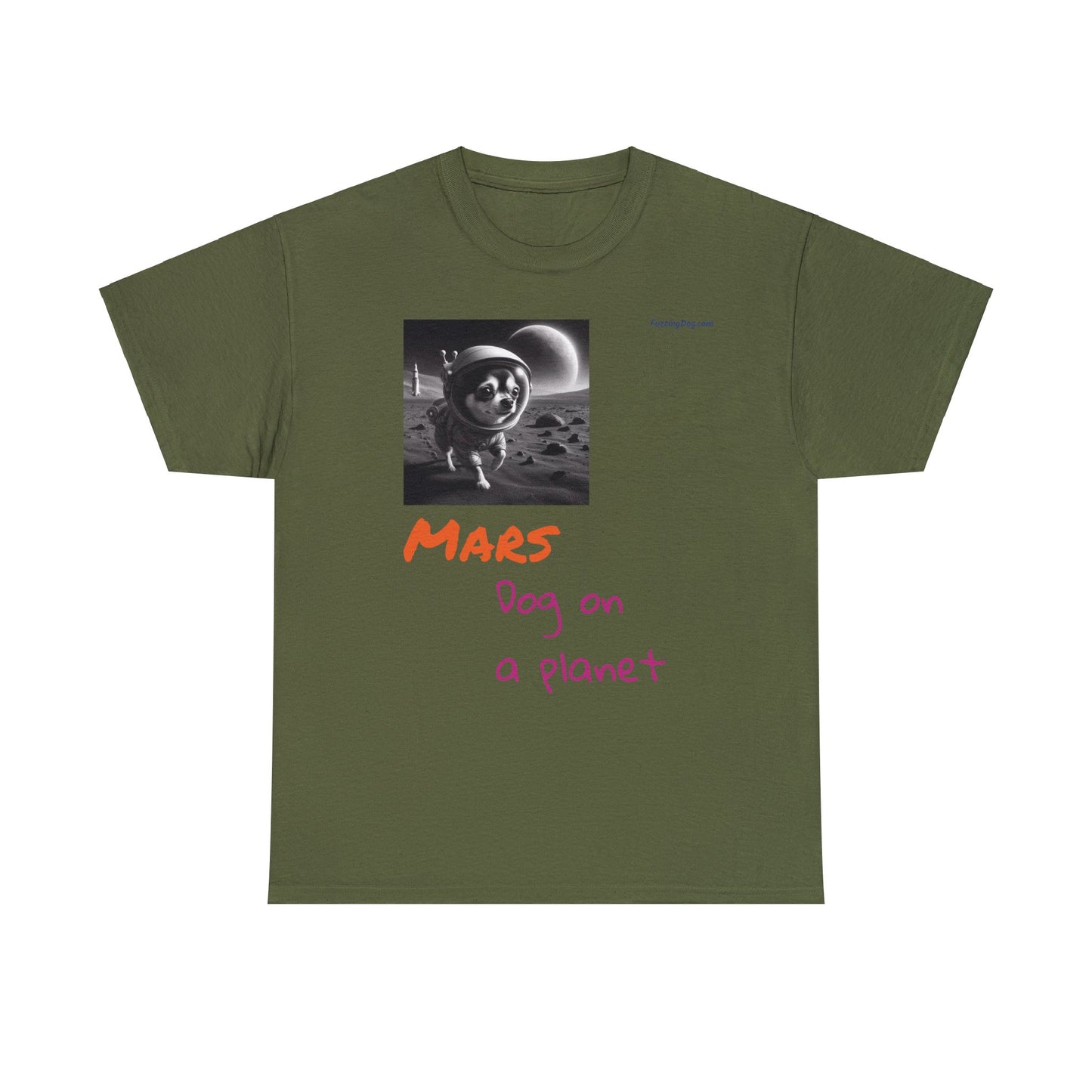 Dog on a Planet Unisex Heavy Cotton Tee