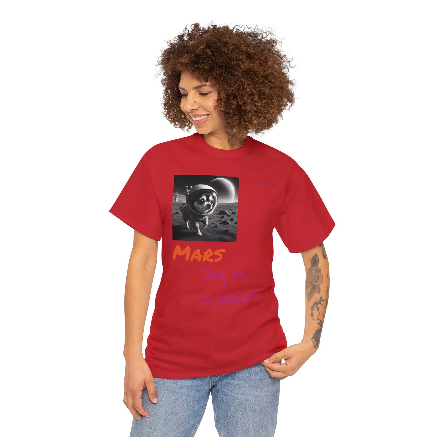 Dog on a Planet Unisex Heavy Cotton Tee
