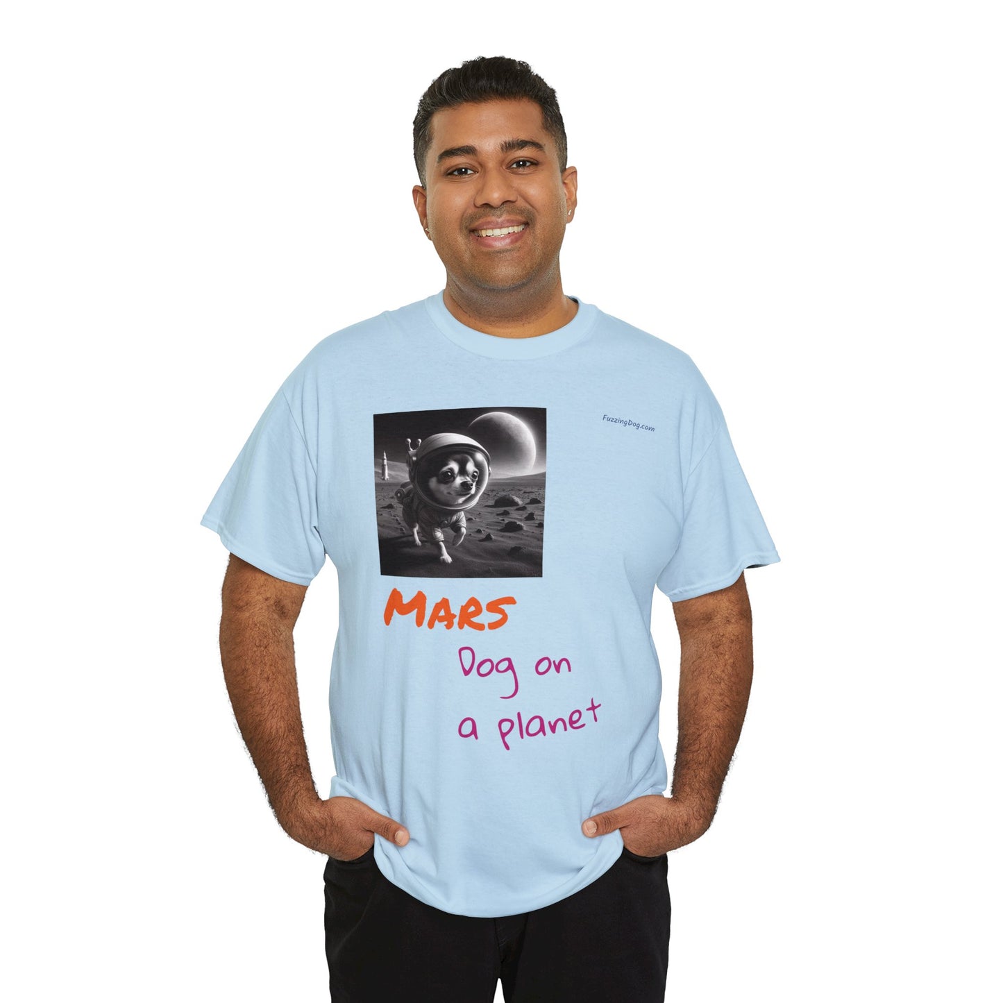 Dog on a Planet Unisex Heavy Cotton Tee