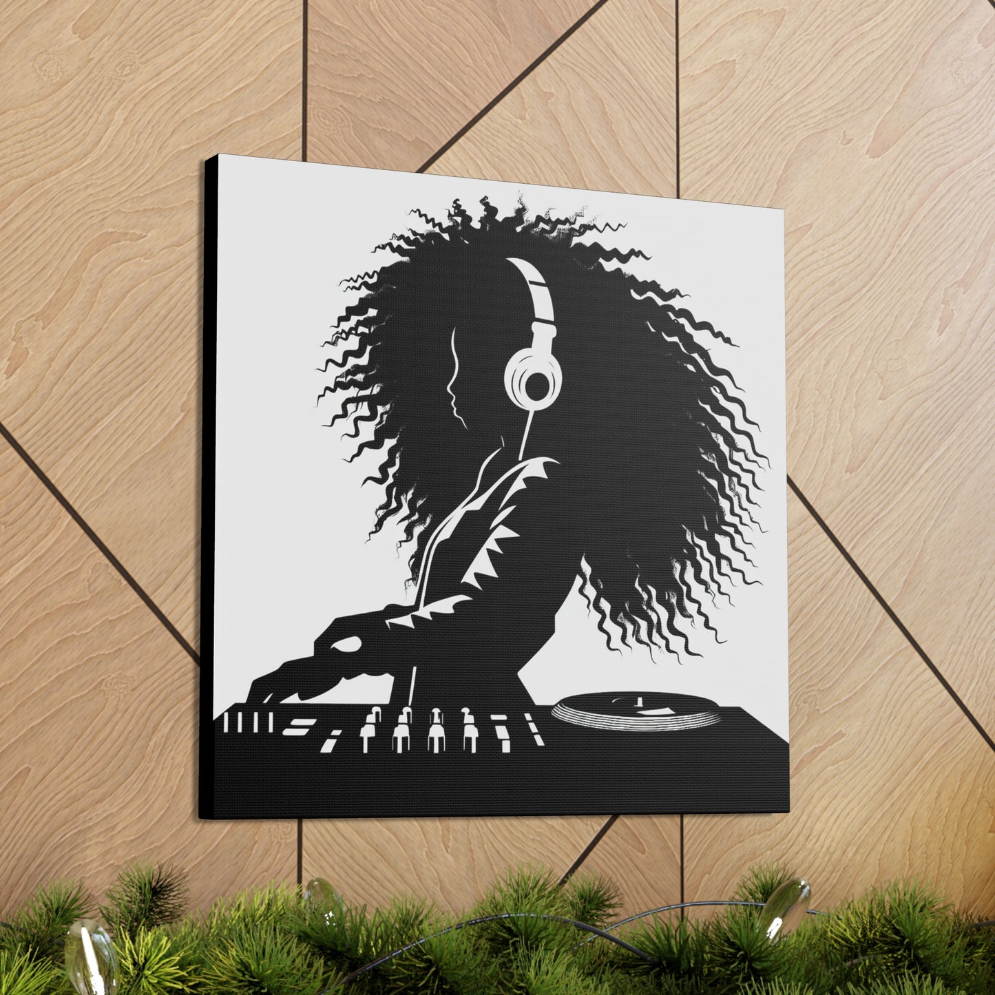 Smoov DJ Girl Canvas Wall Art
