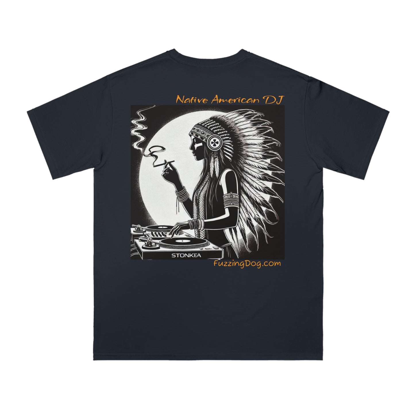 Native American DJ - Artistic Native Design, Music Lover's Tee
