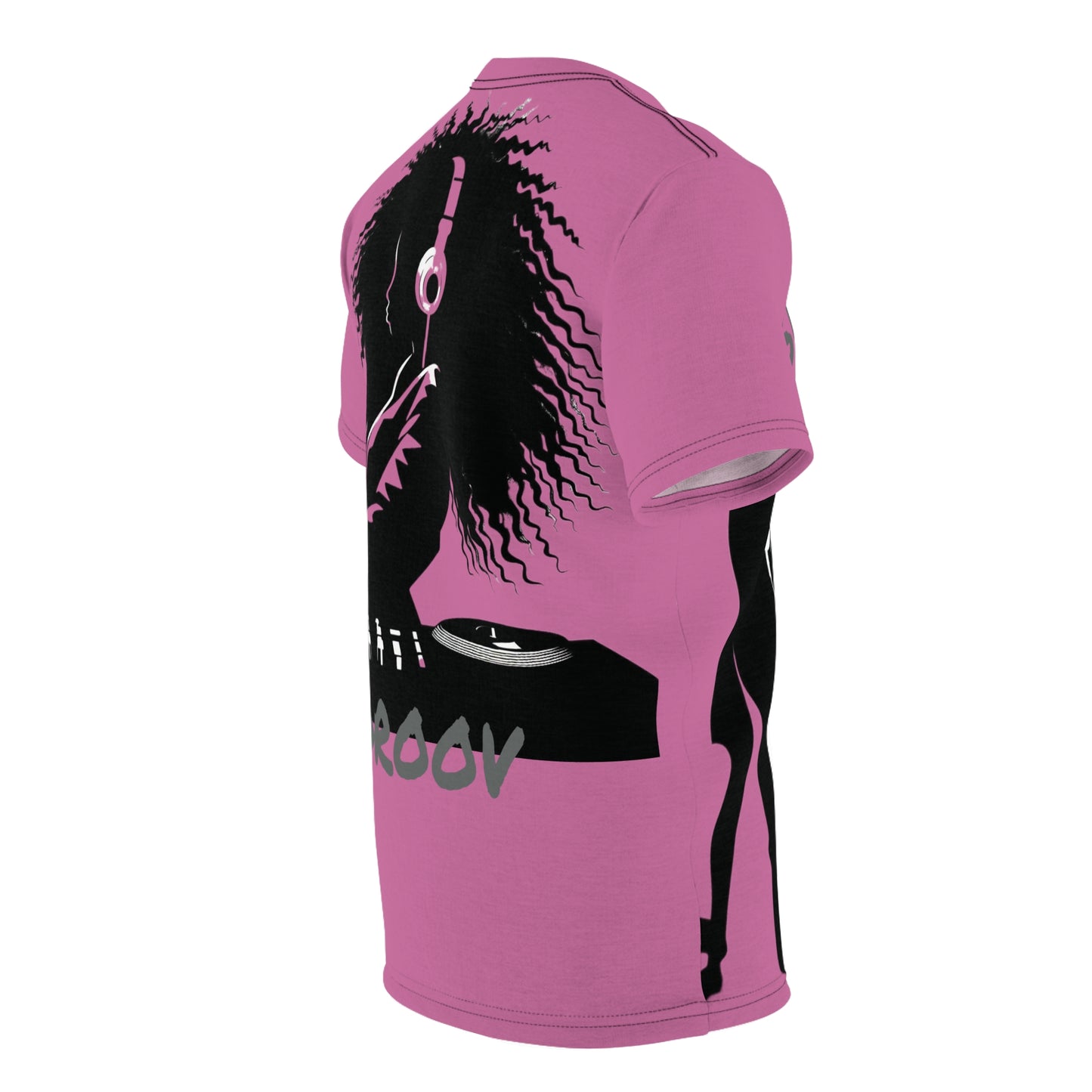 Smoov Groov in Pink - Front/Back Unisex Cut & Sew Tee (AOP)