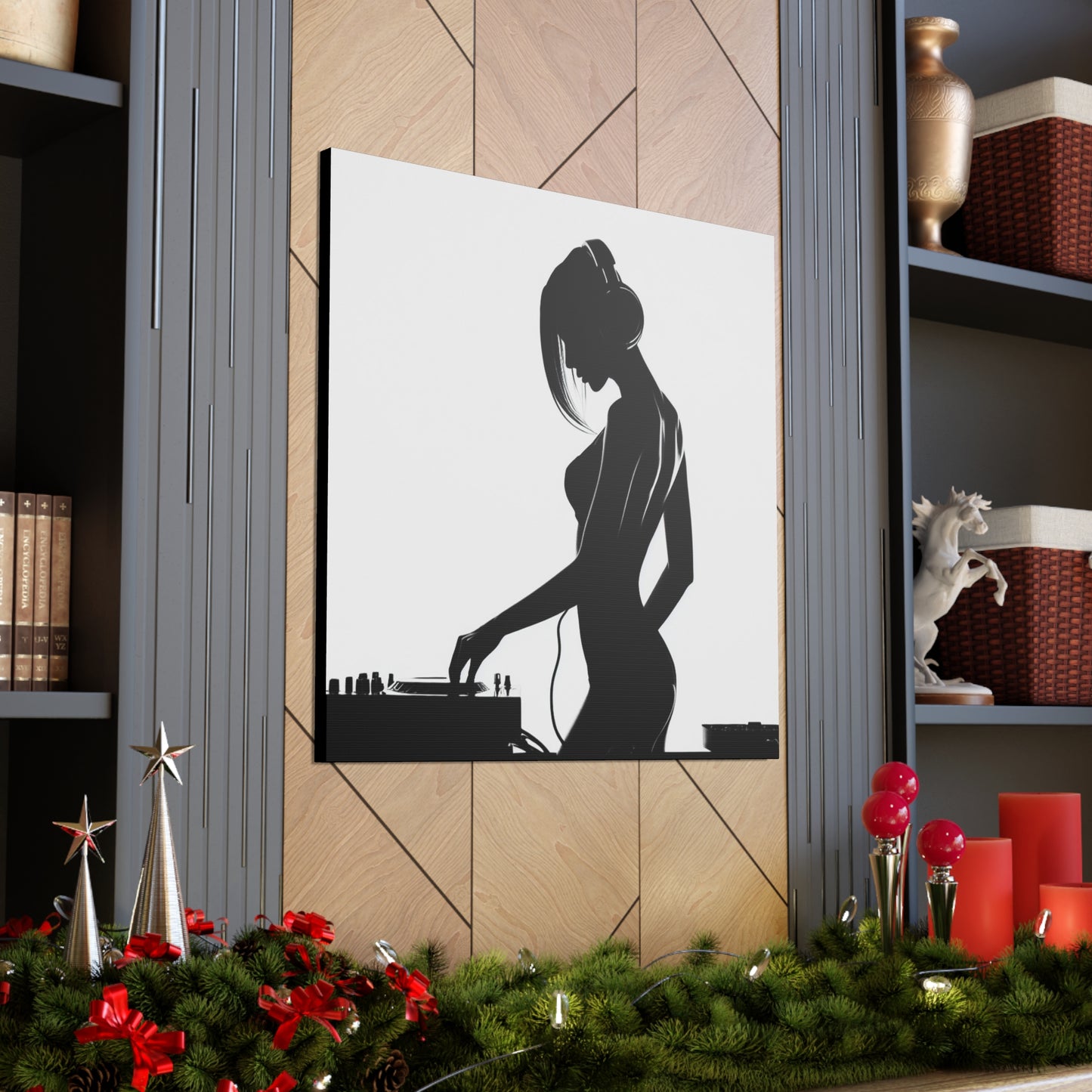 Smoov DJ Girl Canvas Wall Art