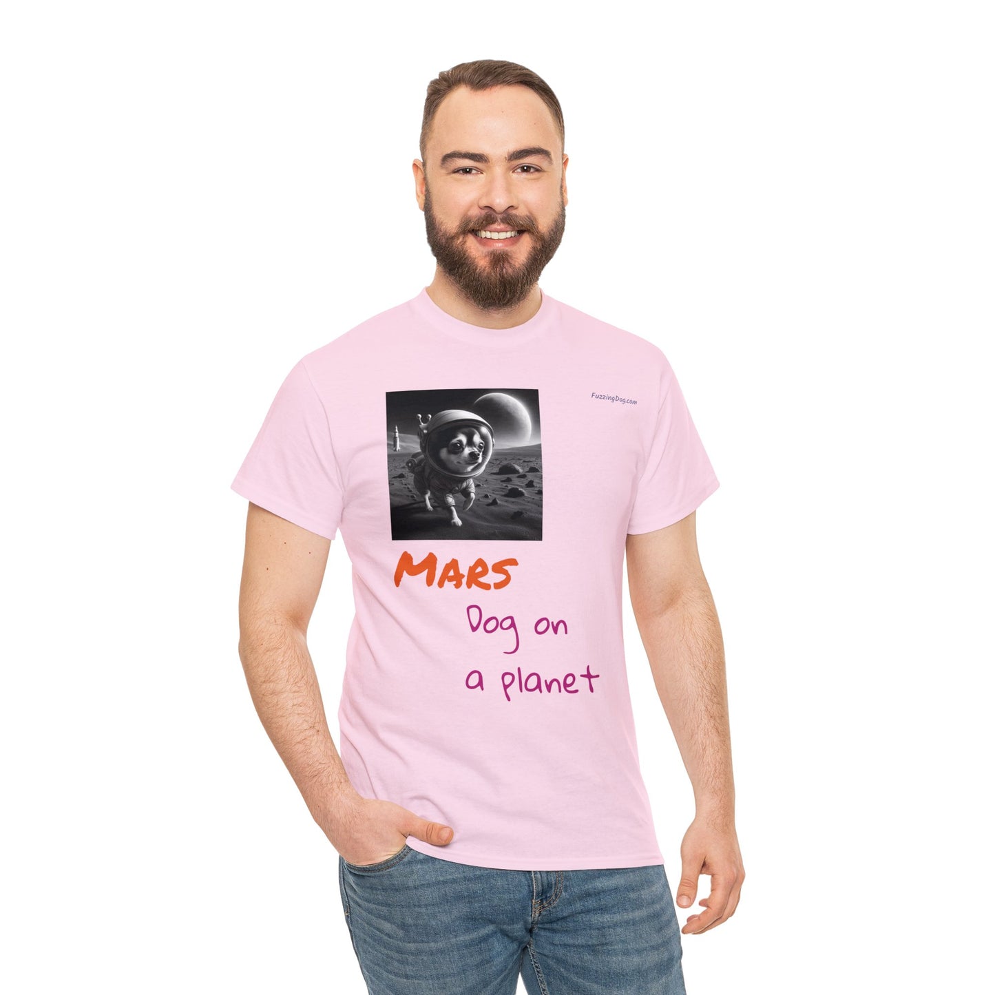 Dog on a Planet Unisex Heavy Cotton Tee