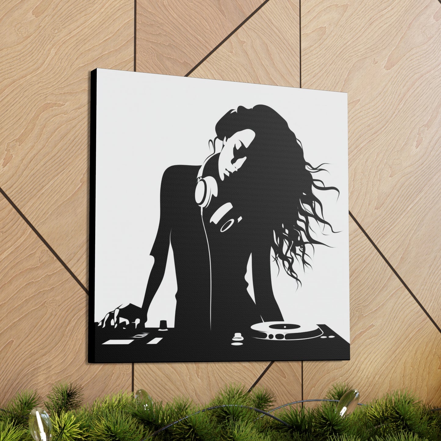 Smoov DJ Girl Canvas Wall Art