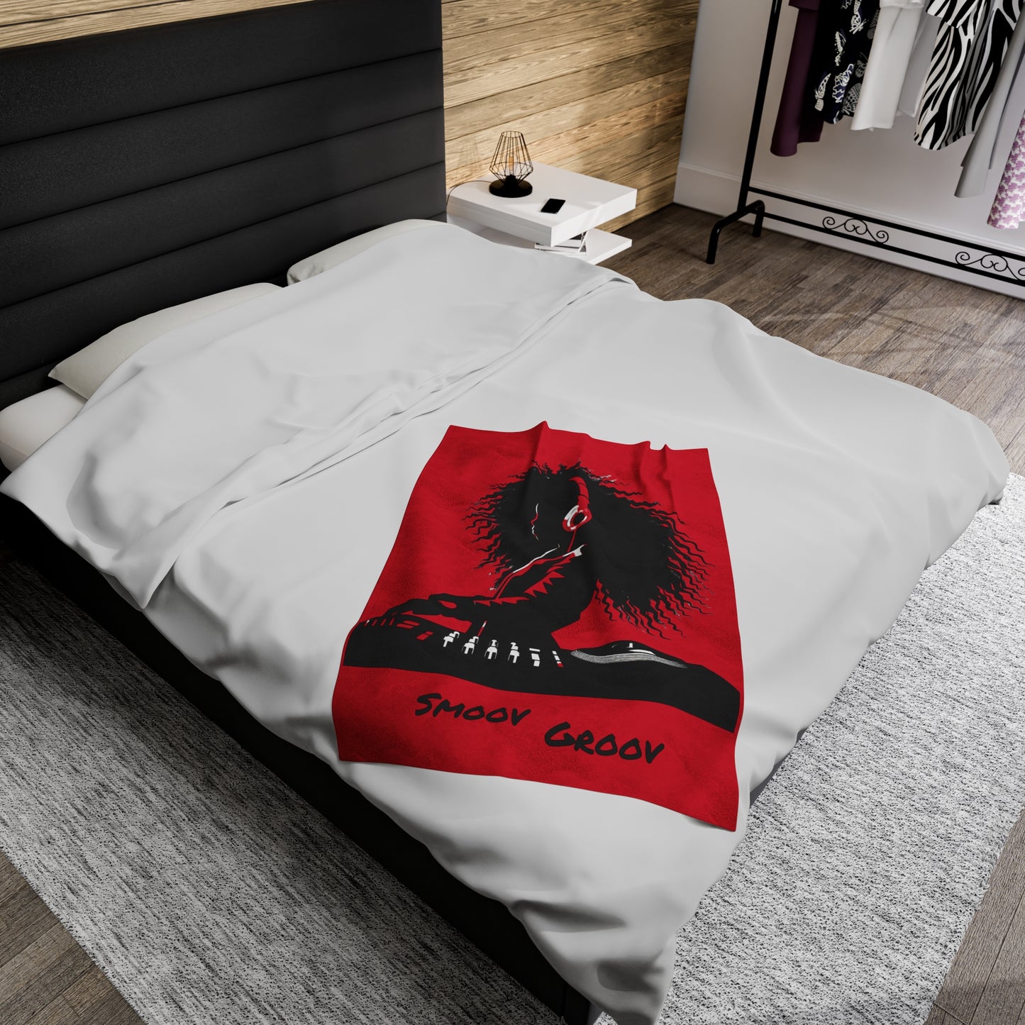 Smoov Red Velveteen Plush Blanket