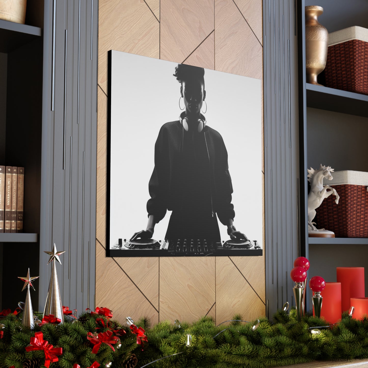 Smoov DJ Girl Canvas Wall Art