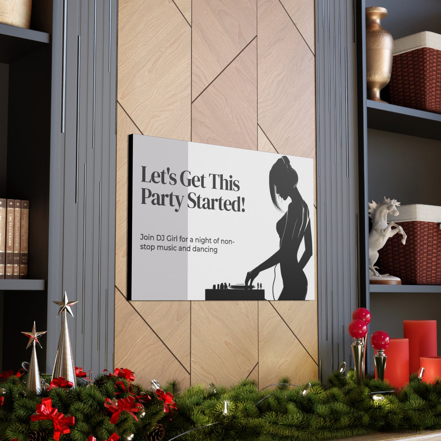 Smoov DJ Girl Canvas Wall Art