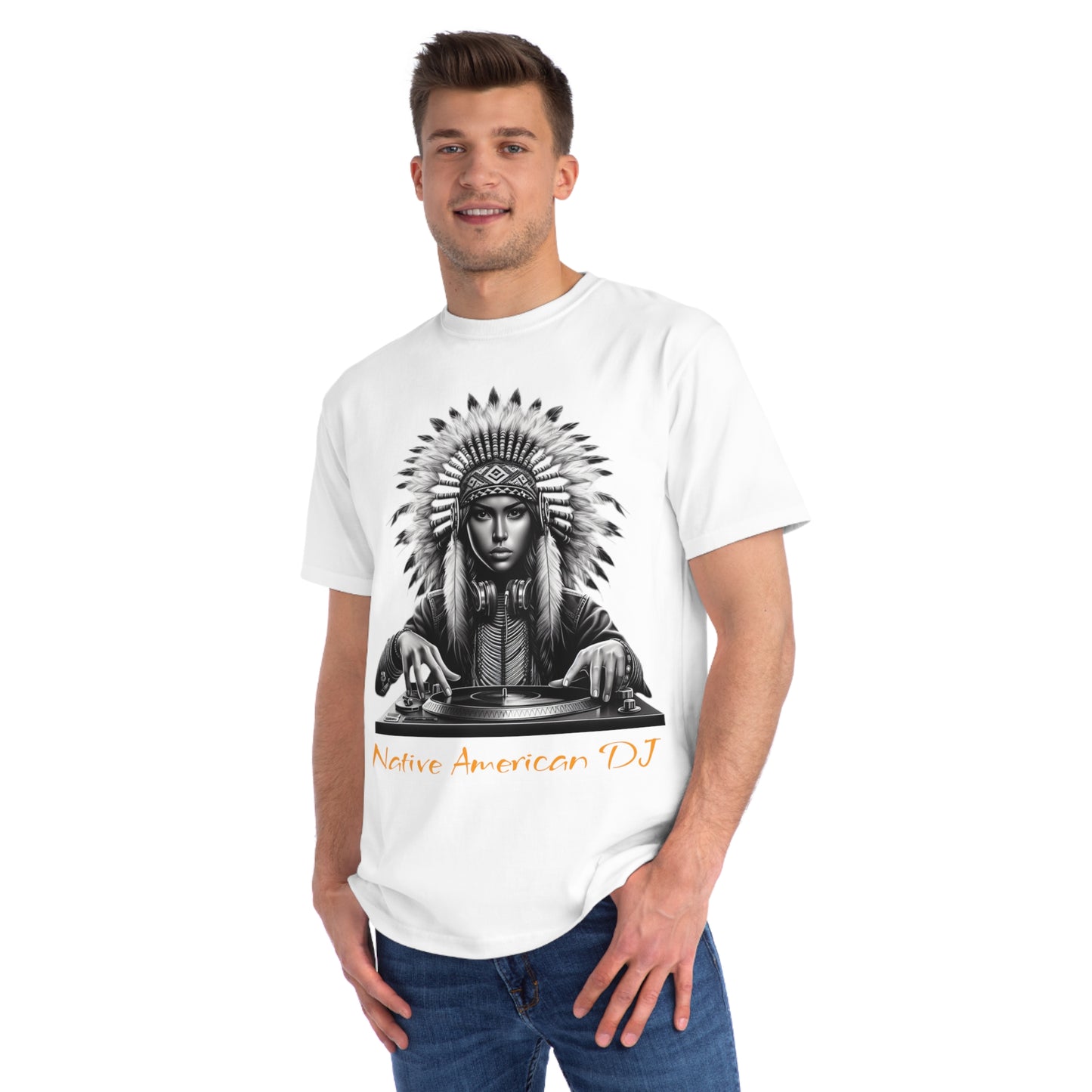 Native American Spin Doctor T-Shirt - Artistic Native Design, Music Lover's Tee