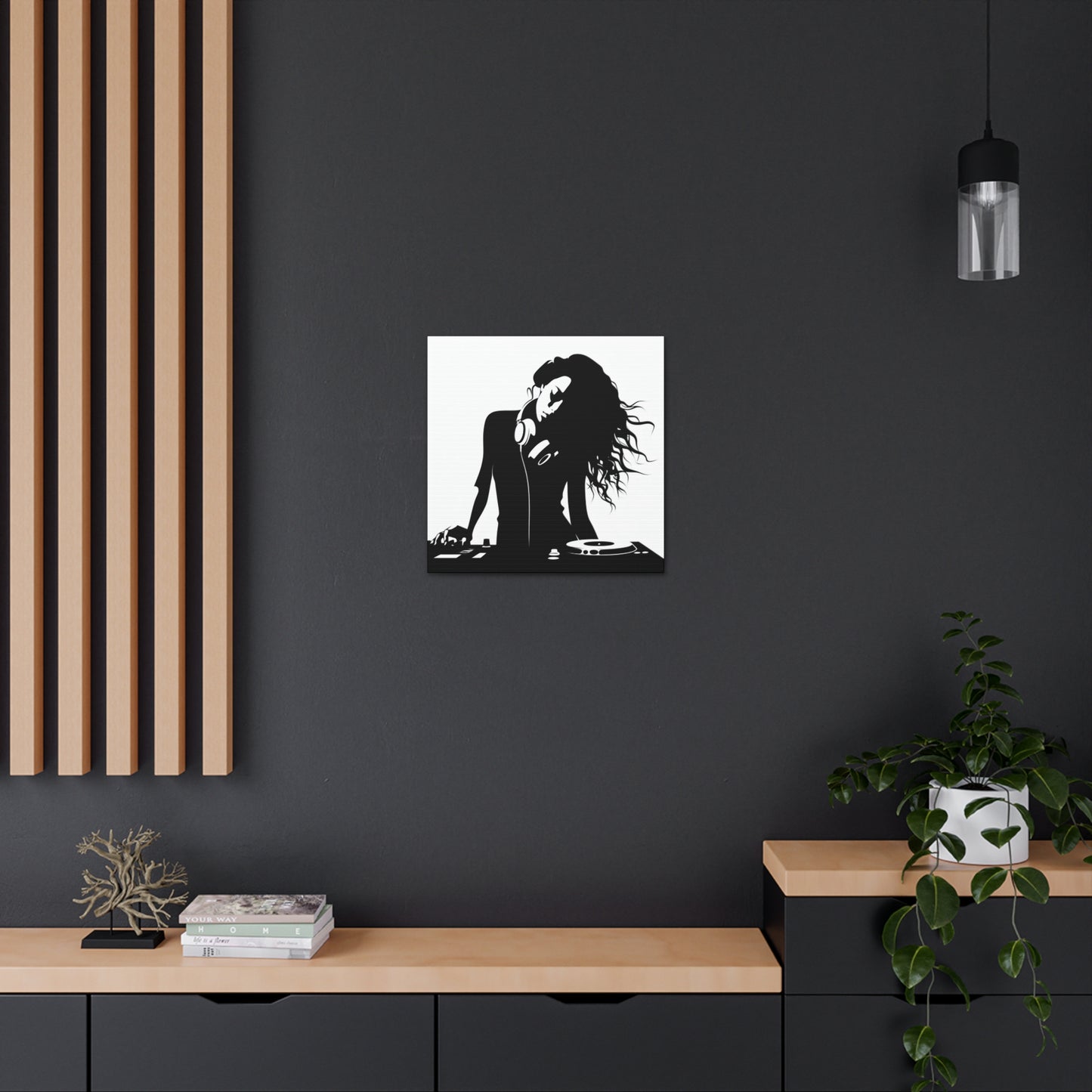 Smoov DJ Girl Canvas Wall Art