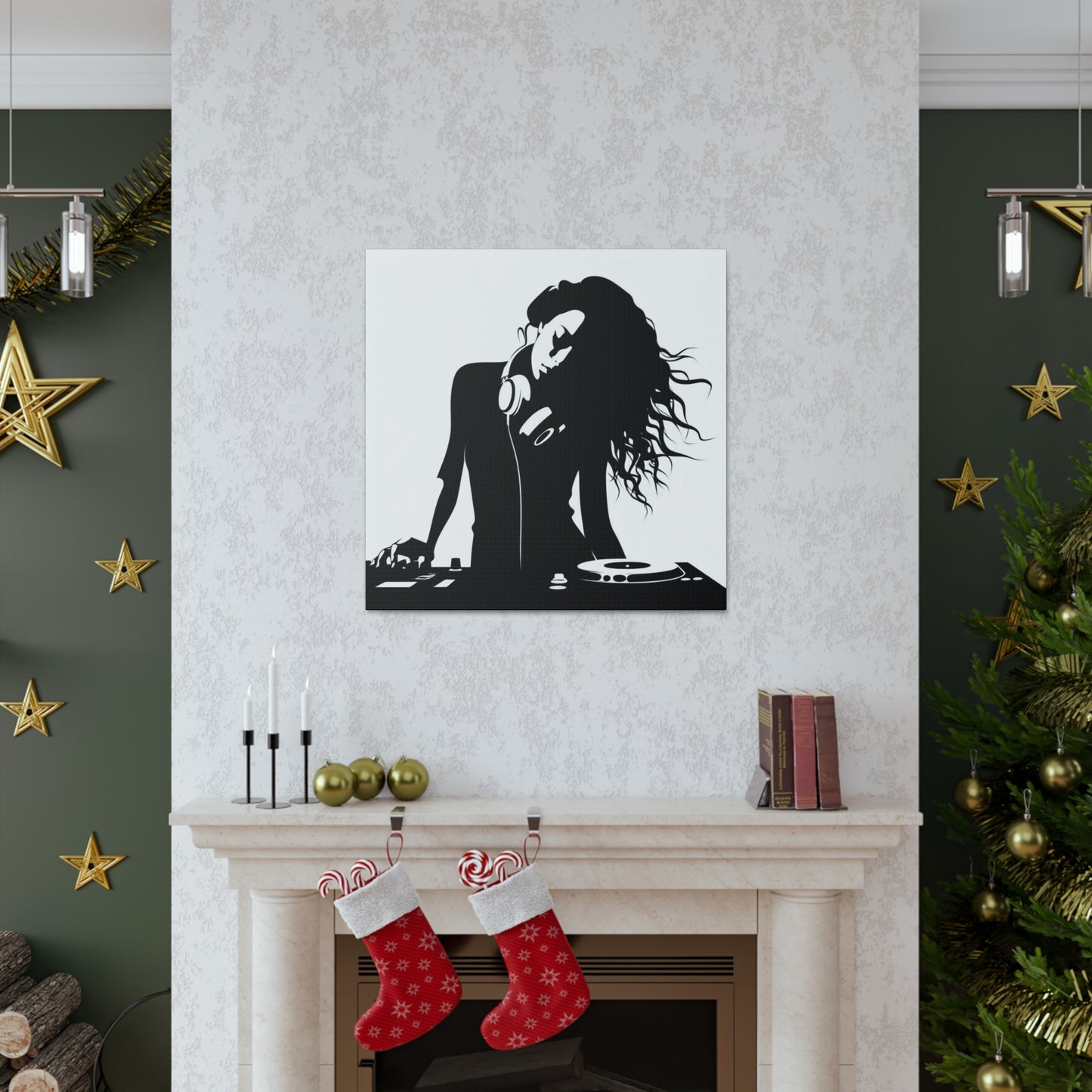 Smoov DJ Girl Canvas Wall Art