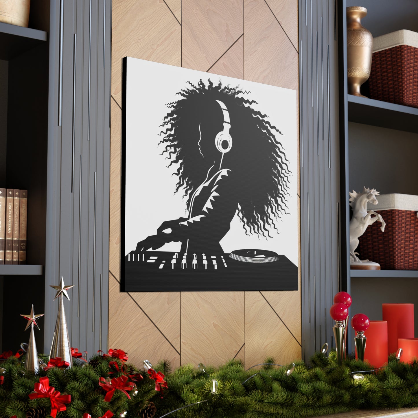 Smoov DJ Girl Canvas Wall Art