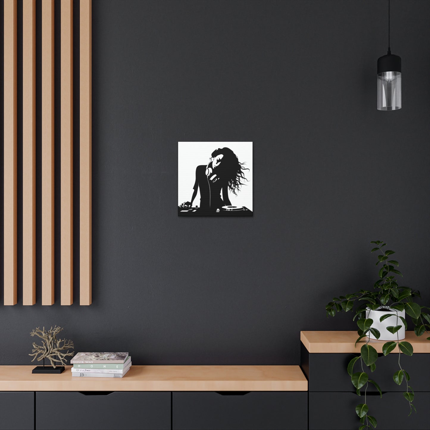 Smoov DJ Girl Canvas Wall Art