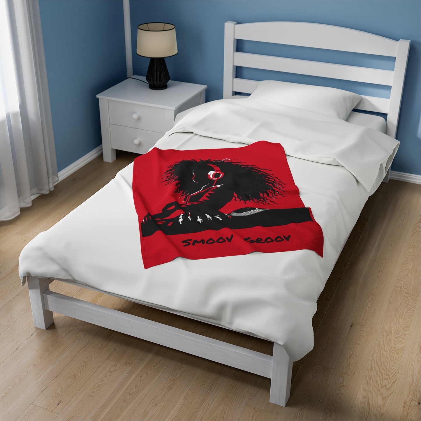 Smoov Red Velveteen Plush Blanket