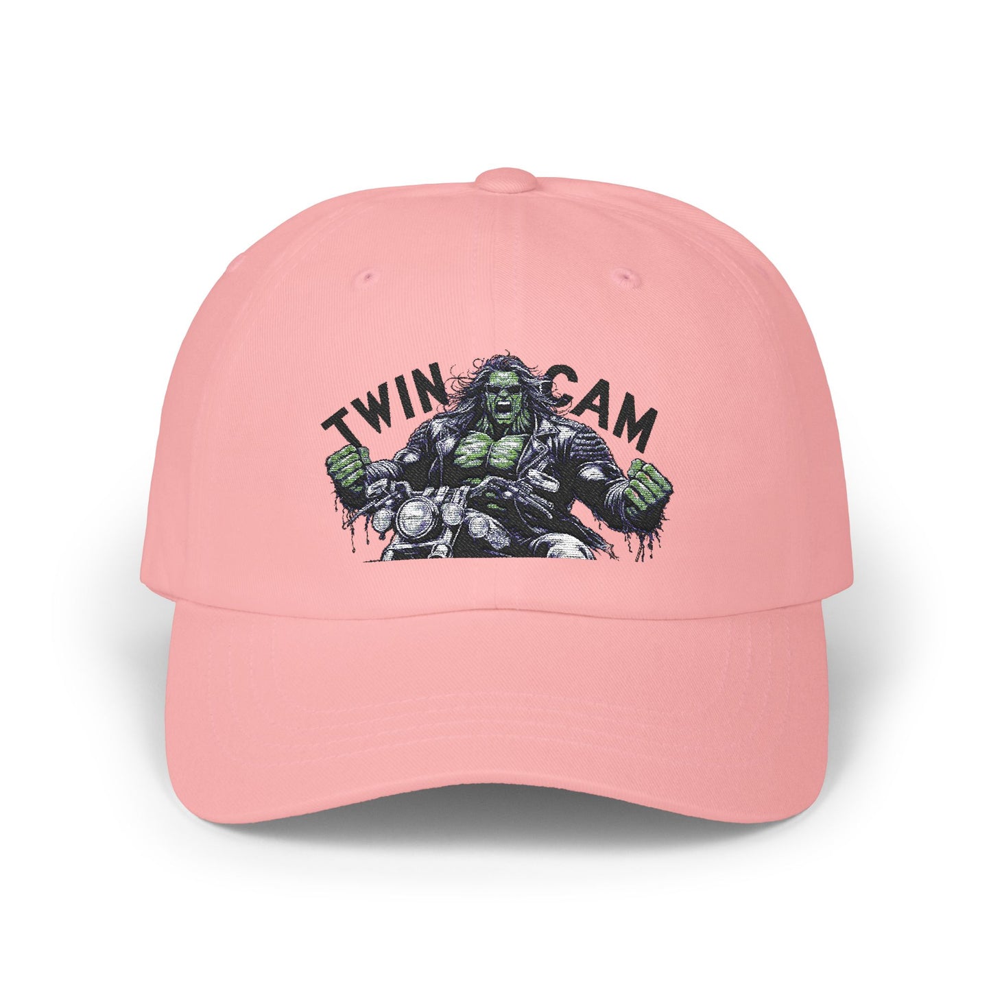 Twin Cam Classic Dad Cap - Stylish White Cap for Motorcycle Enthusiasts