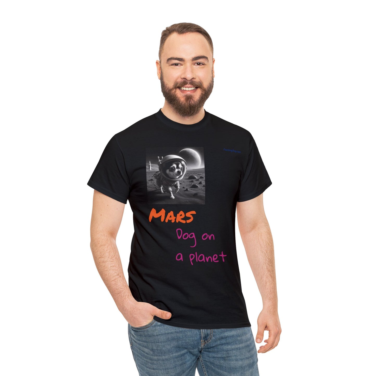 Dog on a Planet Unisex Heavy Cotton Tee