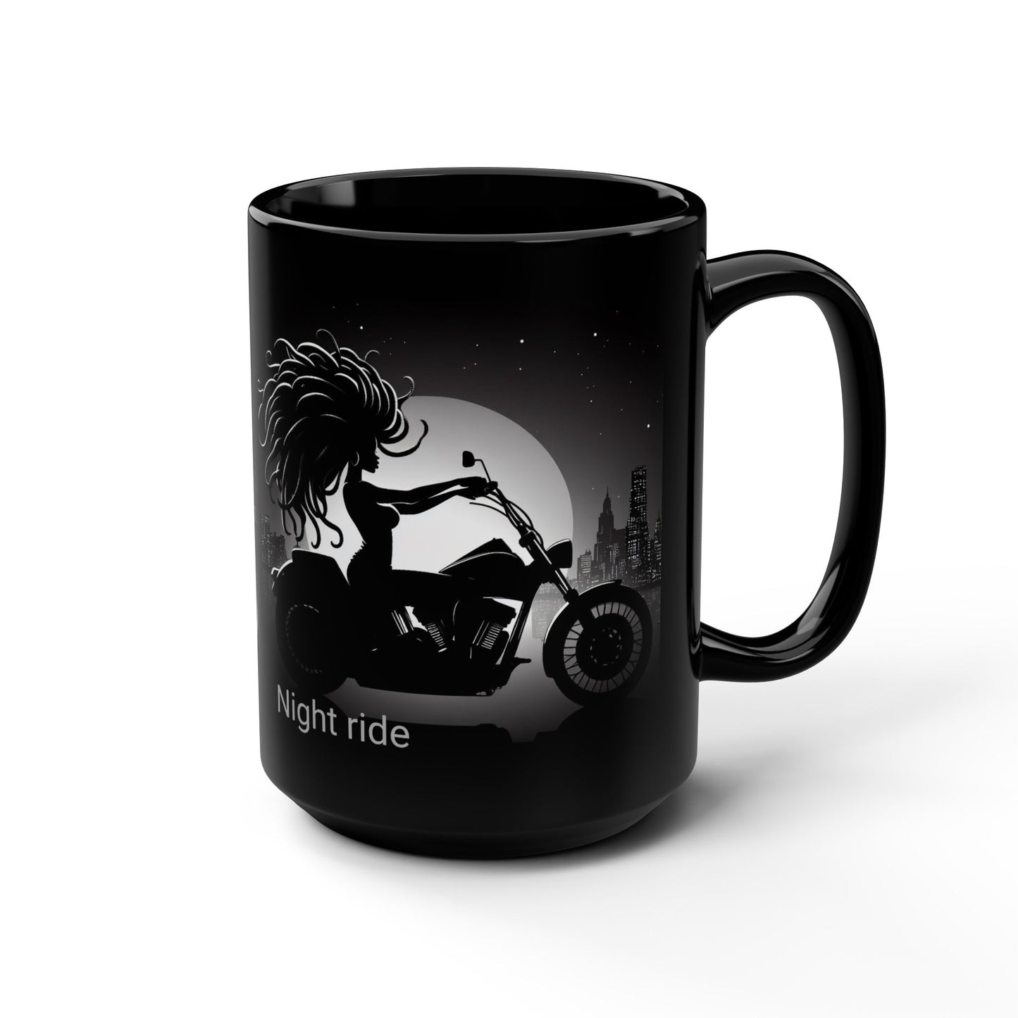 Girl Night ride Motorcycle 15oz Coffee Mug