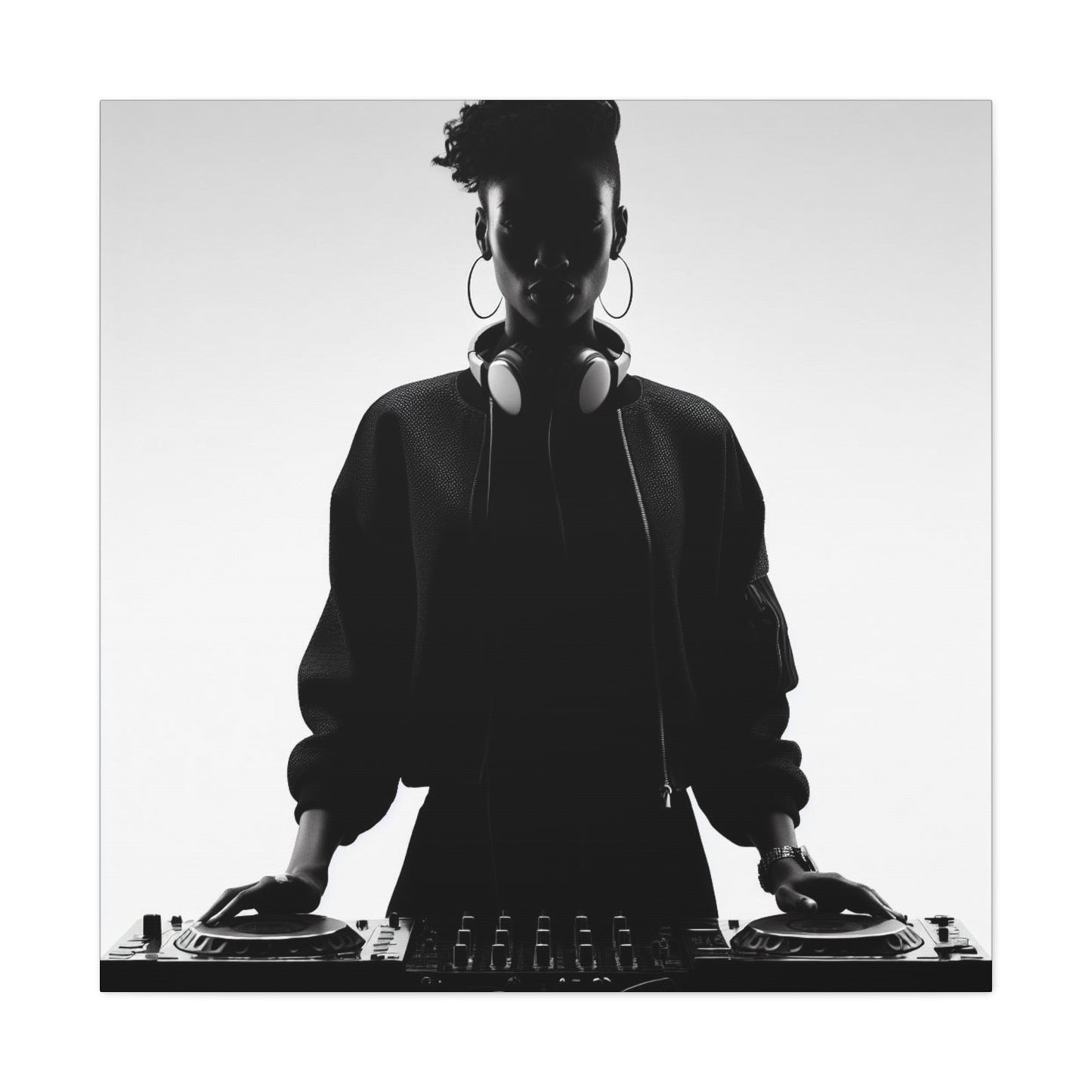 Smoov DJ Girl Canvas Wall Art