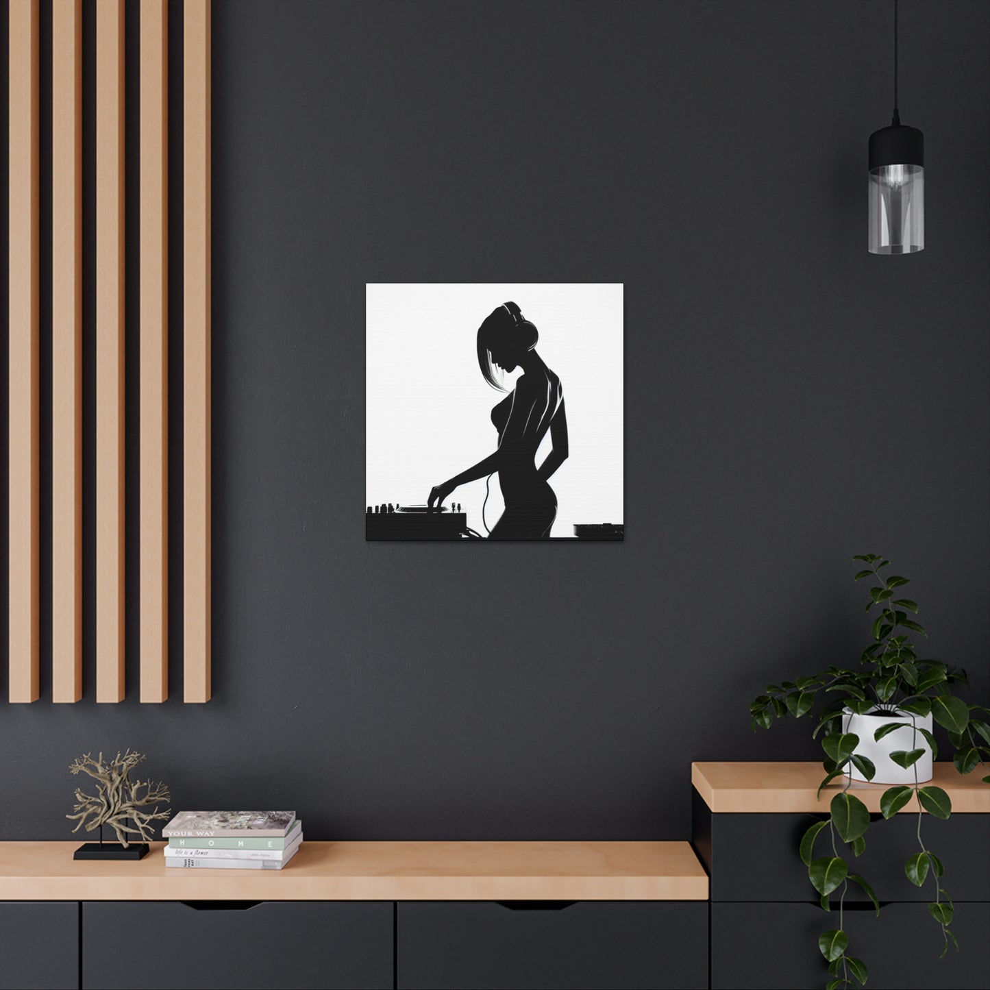 Smoov DJ Girl Canvas Wall Art