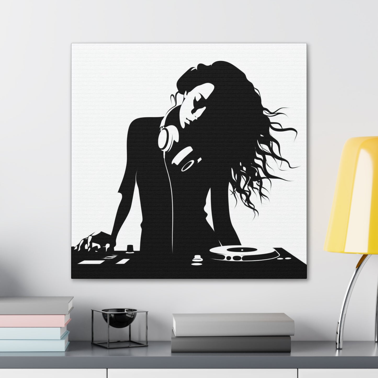 Smoov DJ Girl Canvas Wall Art