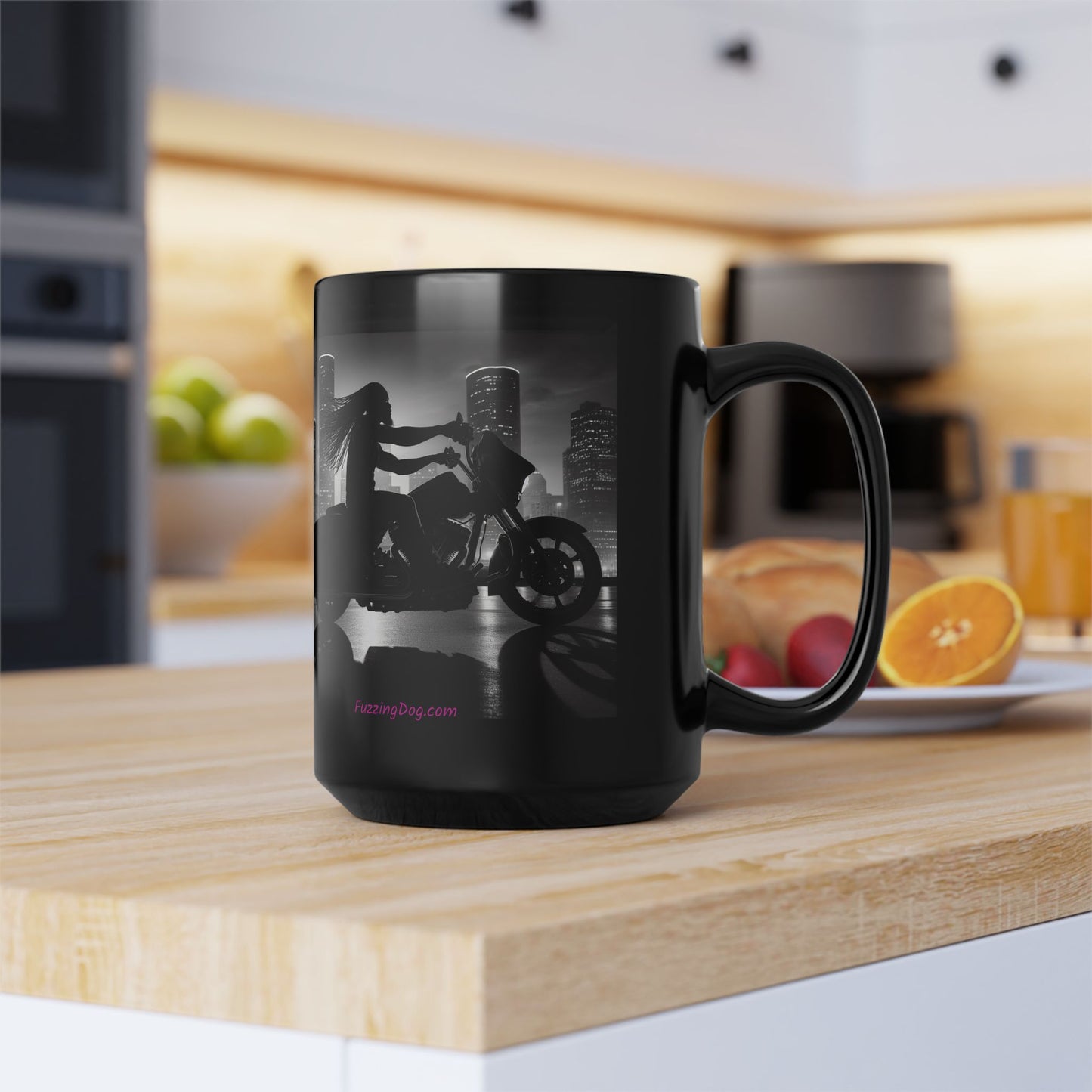 Night ride Motorcycle 15oz Coffee Mug