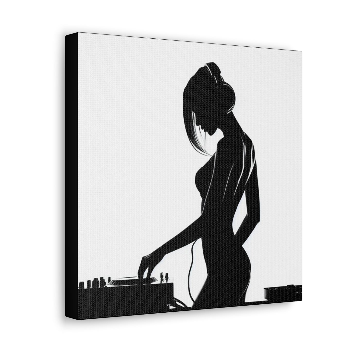 Smoov DJ Girl Canvas Wall Art