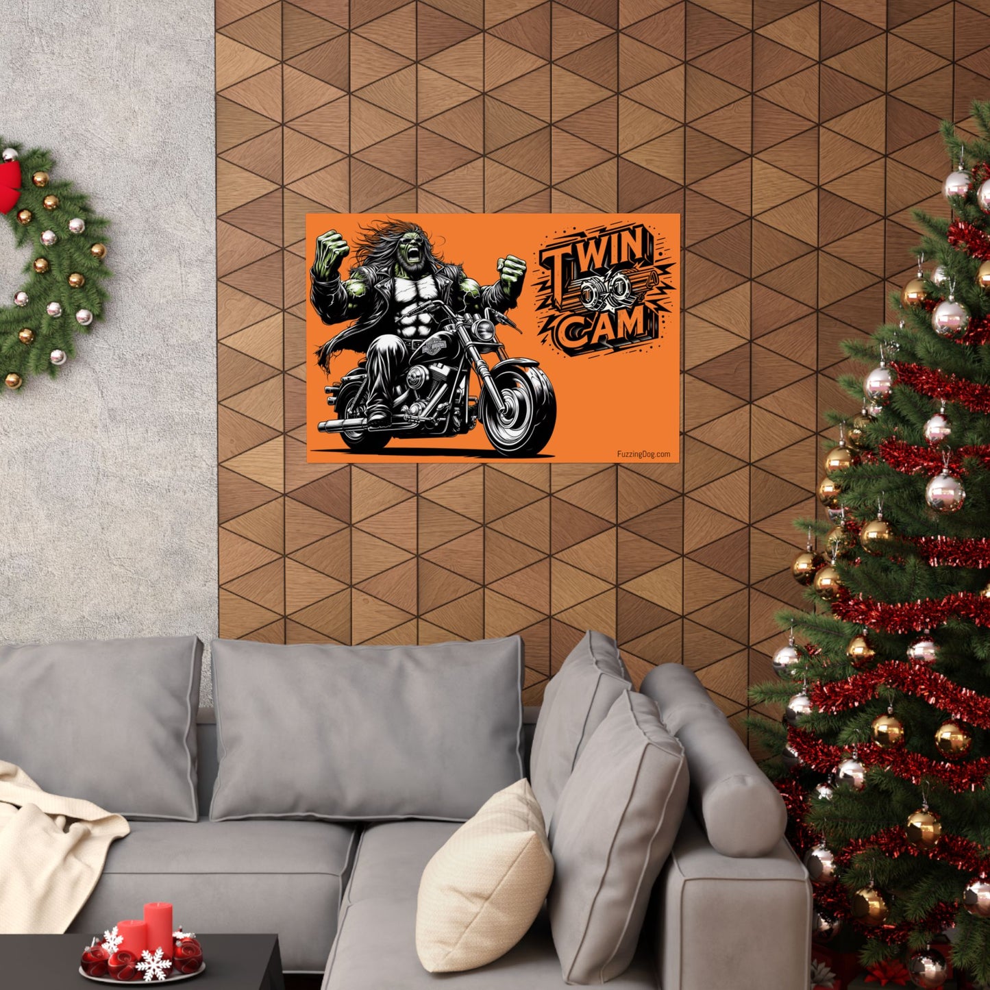 Twin Cams Motorcycle Wall Art Poster