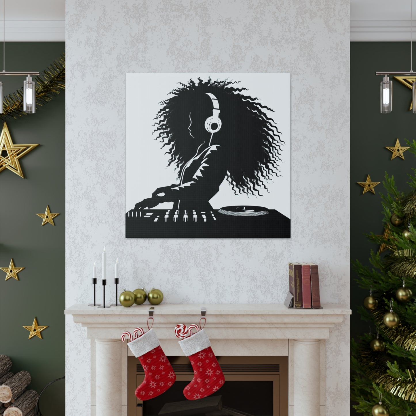 Smoov DJ Girl Canvas Wall Art
