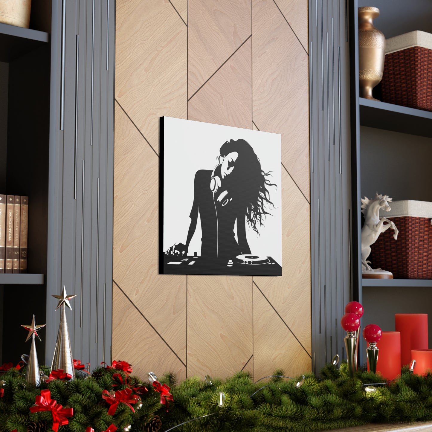 Smoov DJ Girl Canvas Wall Art