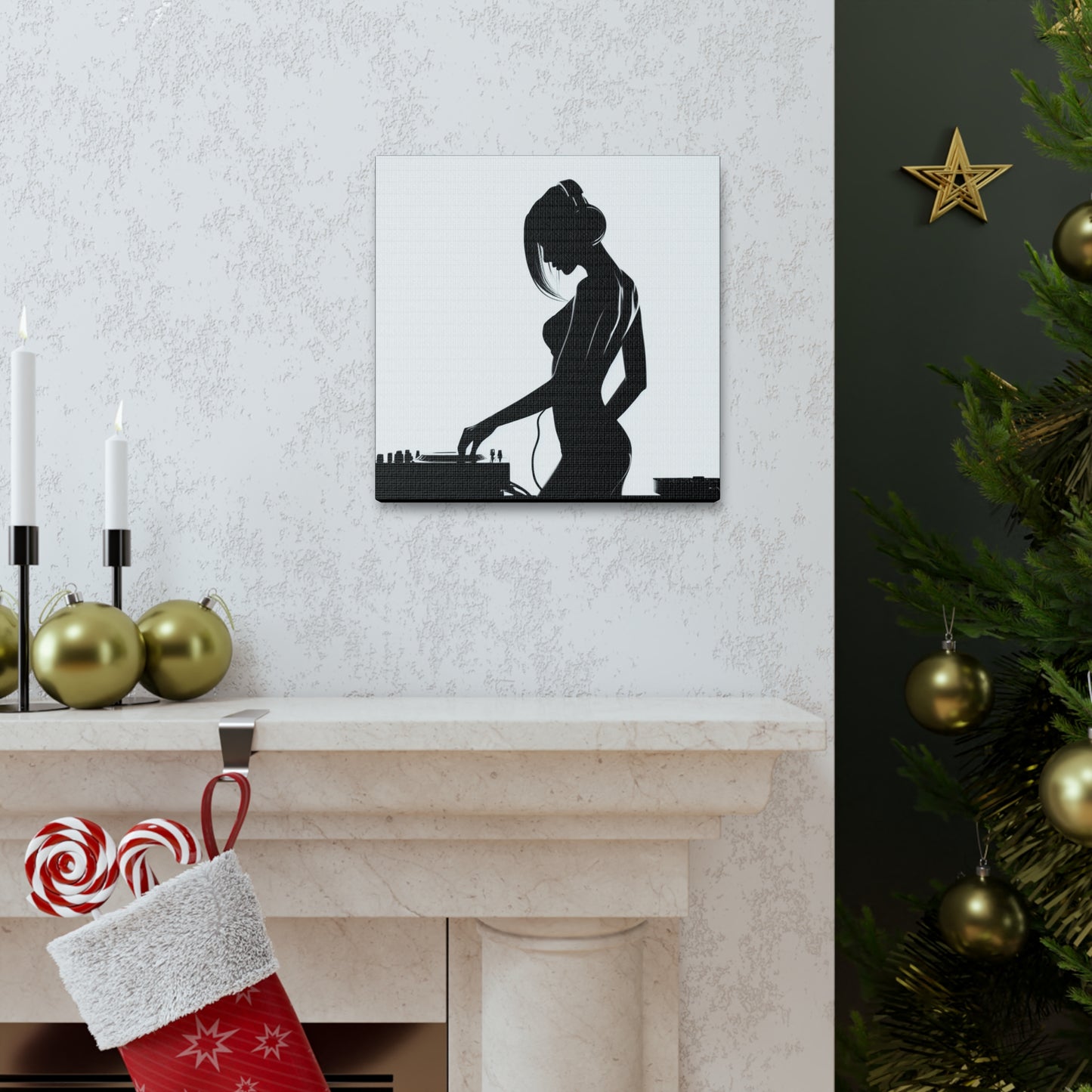 Smoov DJ Girl Canvas Wall Art